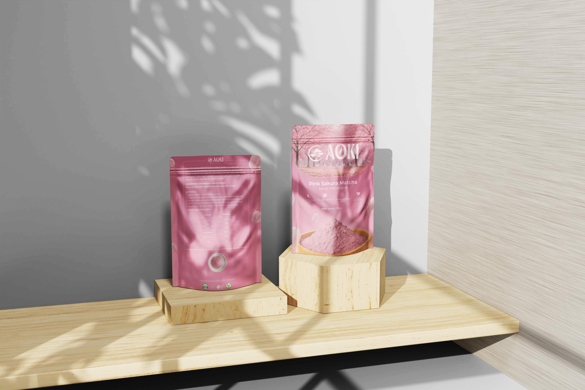 Aoki Pink Sakura Matcha - 100 gram